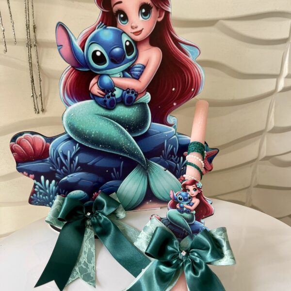 Λαμπάδα με stand ”Ariel & Stitch”