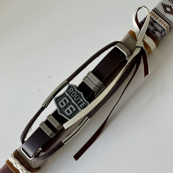 Εφηβική-Αντρική λαμπάδα  με βραχιόλι ”Route”