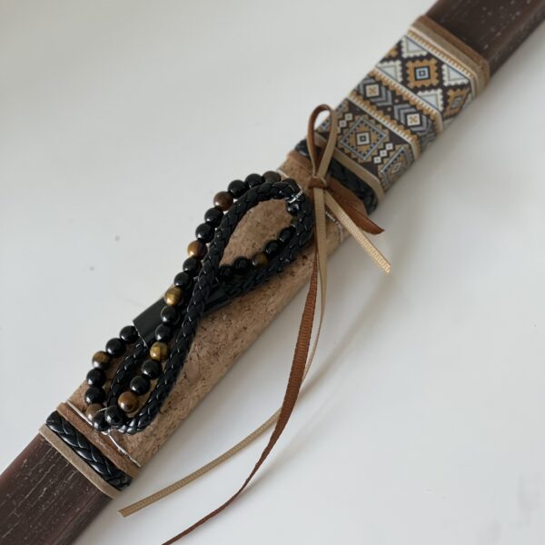 Εφηβική-Αντρική λαμπάδα με βραχιόλι με χάντρες