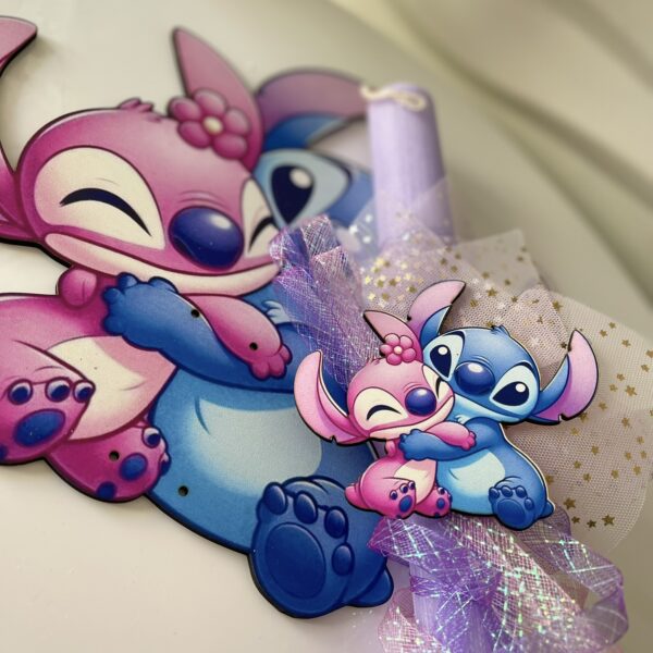 SET λαμπάδα με καδράκι ”Stitch”