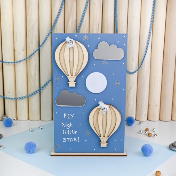 Ξύλινη πλακέτα – Air Balloons