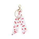 Μπομπονιέρα Charm με μαντιλάκι και πέρλες cherry