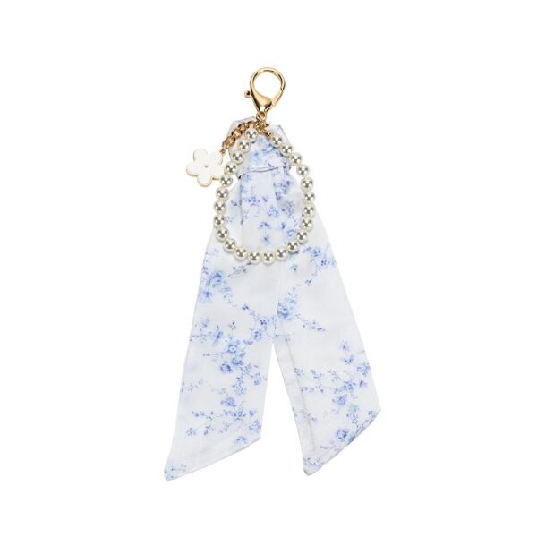 Μπομπονιέρα Charm με μαντιλάκι και πέρλες blue toile