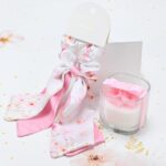 Μπομπονιέρα Scrunchie με μαντίλι pink blossom