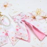 Μπομπονιέρα Scrunchie με μαντίλι pink blossom