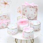 Μπομπονιέρα Πιατάκι πορσελάνη pink blossom