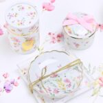 Μπομπονιέρα Πιατάκι πορσελάνη pink fleur