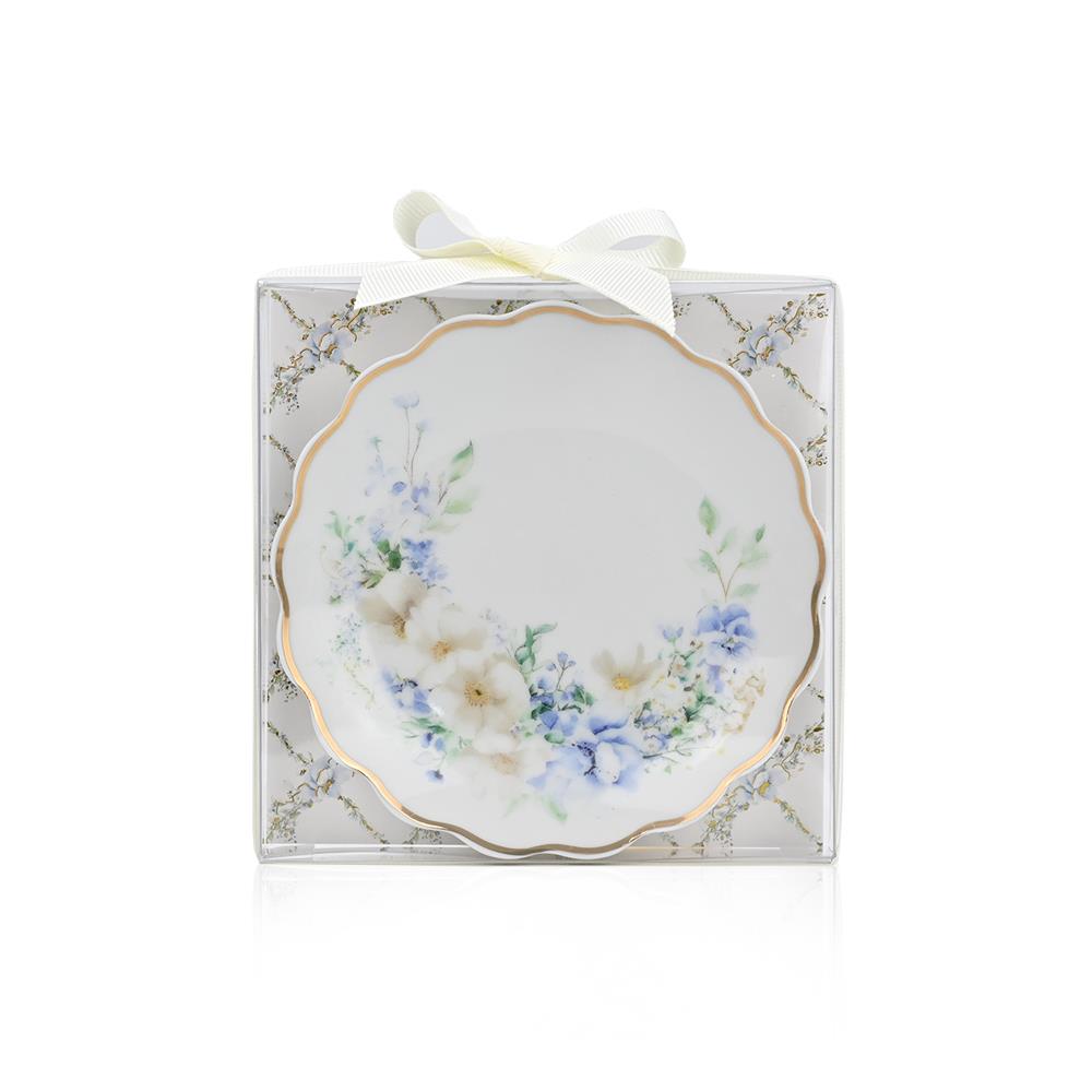 Μπομπονιέρα Πιατάκι πορσελάνη blue fleur Μπομπονιέρα Πιατάκι πορσελάνη blue fleur