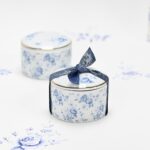 Μπομπονιέρα Μπιζουτιέρα από πορσελάνη blue flowers