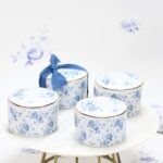 Μπομπονιέρα Μπιζουτιέρα από πορσελάνη blue flowers