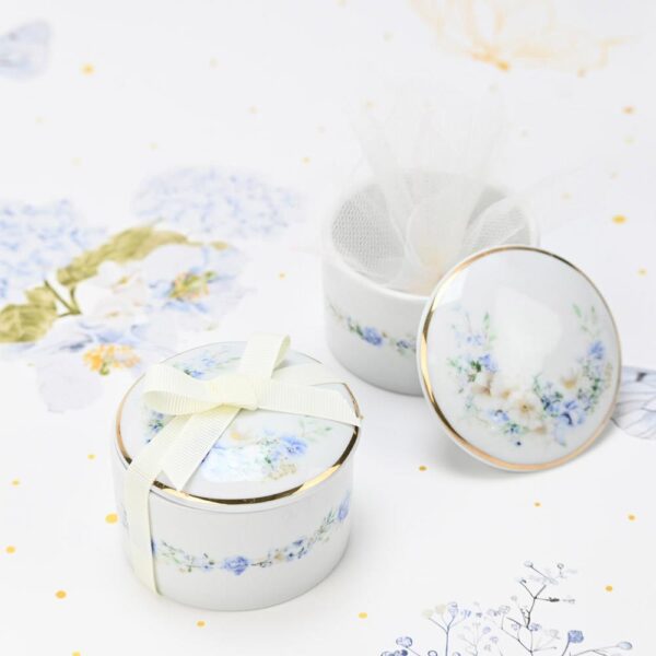 Μπομπονιέρα Μπιζουτιέρα από πορσελάνη blue fleur