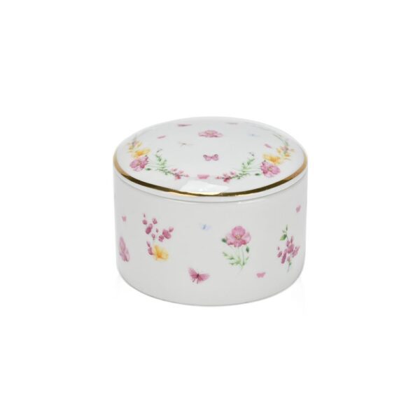 Μπομπονιέρα Μπιζουτιέρα από πορσελάνη pink fleur