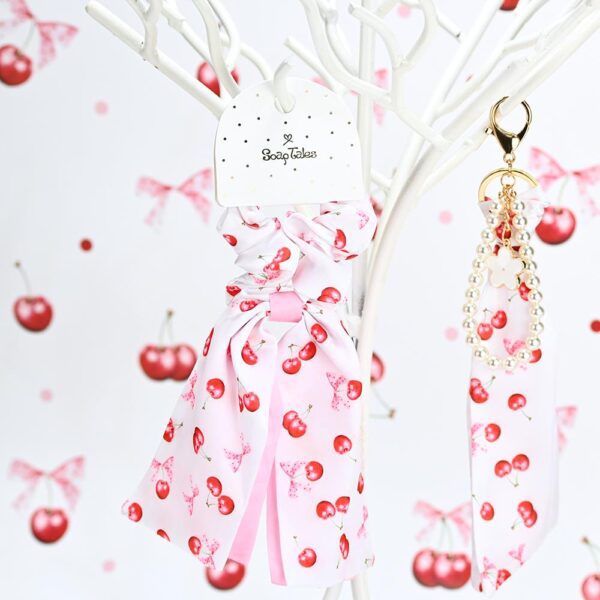 Μπομπονιέρα Scrunchie με μαντίλι cherry bloom