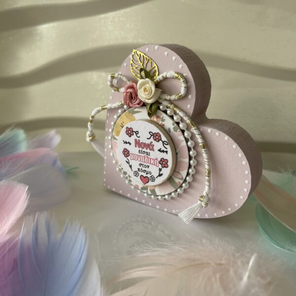 Ξύλινο διακοσμητικό ”Νονά είσαι μοναδική στον κόσμο΄΄