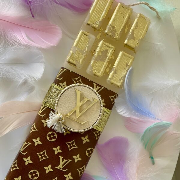 Λαμπάδα σοκολάτα τύπου ”Loui Vouiton”