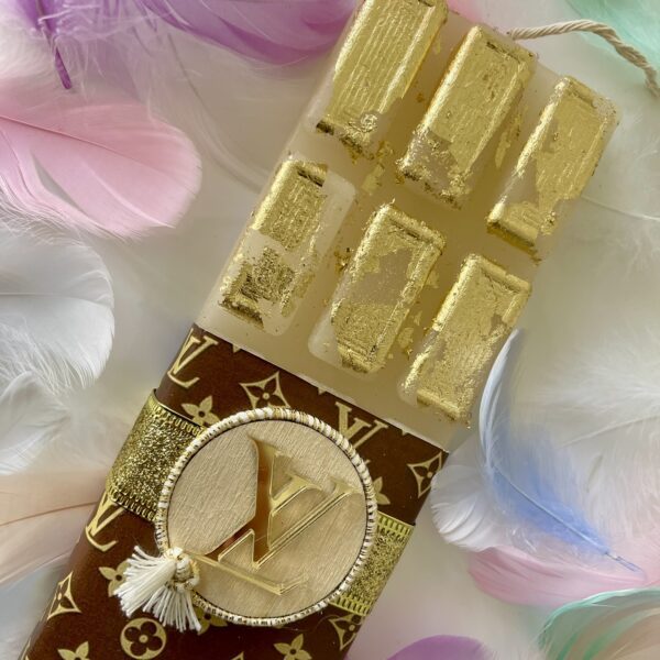 Λαμπάδα σοκολάτα τύπου ”Loui Vouiton”