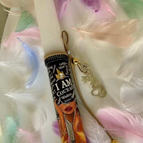 Λαμπάδα  ”queen”καρφίτσα