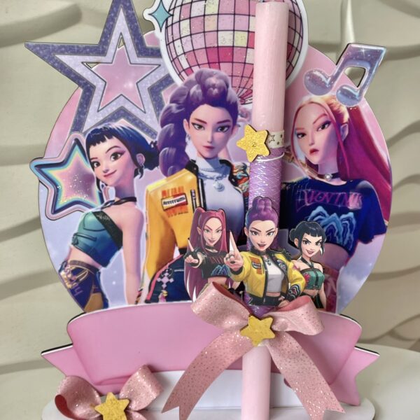 SET λαμπάδα και φιγούρα stand ”Pop Stars”