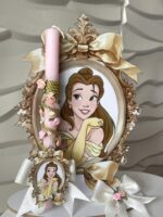SET λαμπάδα και φιγούρα stand ”Belle Disney”