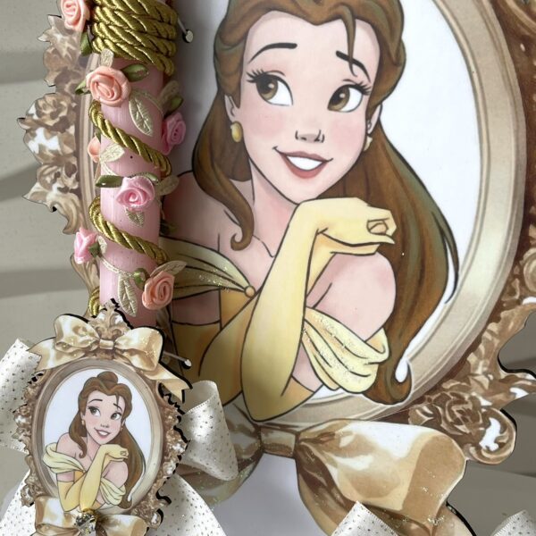 SET λαμπάδα και φιγούρα stand ”Belle Disney”