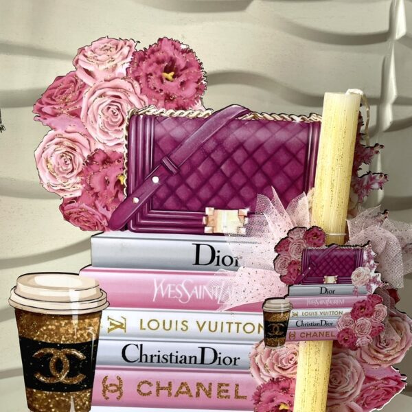 SET λαμπάδα και φιγούρα stand ”Dior”