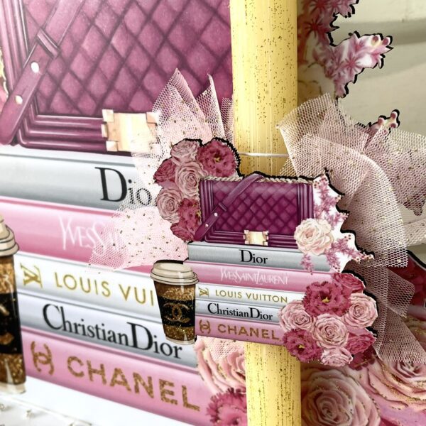 SET λαμπάδα και φιγούρα stand ”Dior”