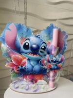 Set λαμπάδα και stand ”Stitch”