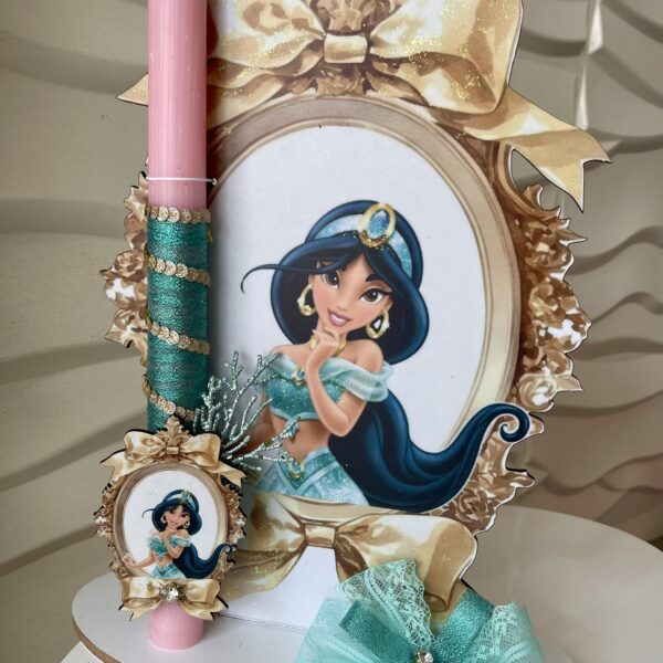 SET λαμπάδα και φιγούρα stand ”Giasmin Disney”