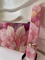 Set τσαντάκι και λαμπάδα ”Floral”