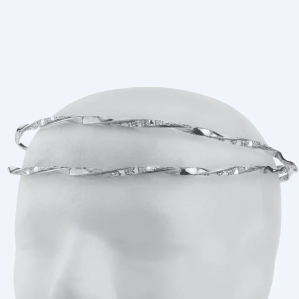 Χειροποίητα επάργυρα στέφανα γάμου