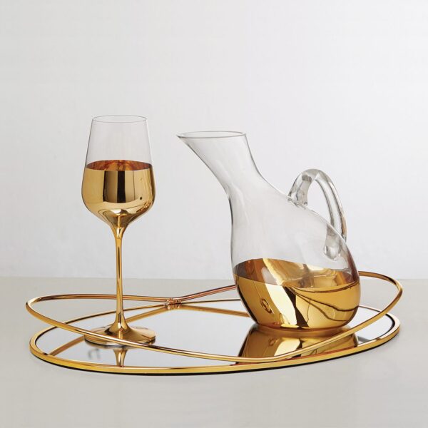 Σετ δίσκος ποτήρι και καράφα γάμου