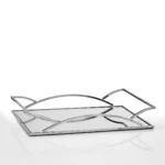 Ορθογώνιος μεταλλικός δίσκος με καθρέφτη