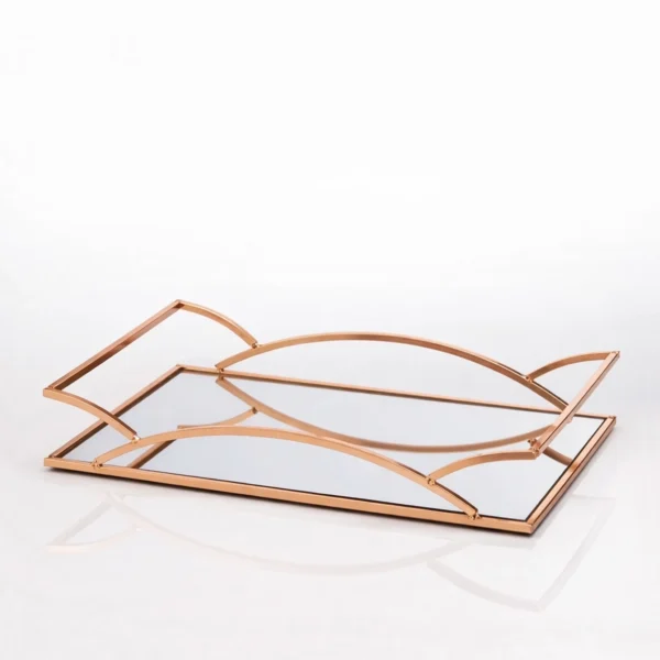 Ορθογώνιος μεταλλικός δίσκος με καθρέφτη