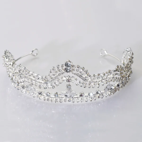 Τιάρα επάργυρη με κρύσταλλα