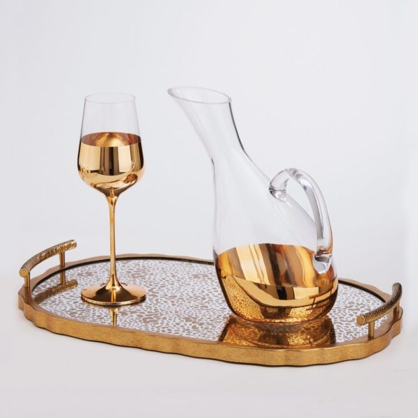 Σετ δίσκος ποτήρι και καράφα γάμου