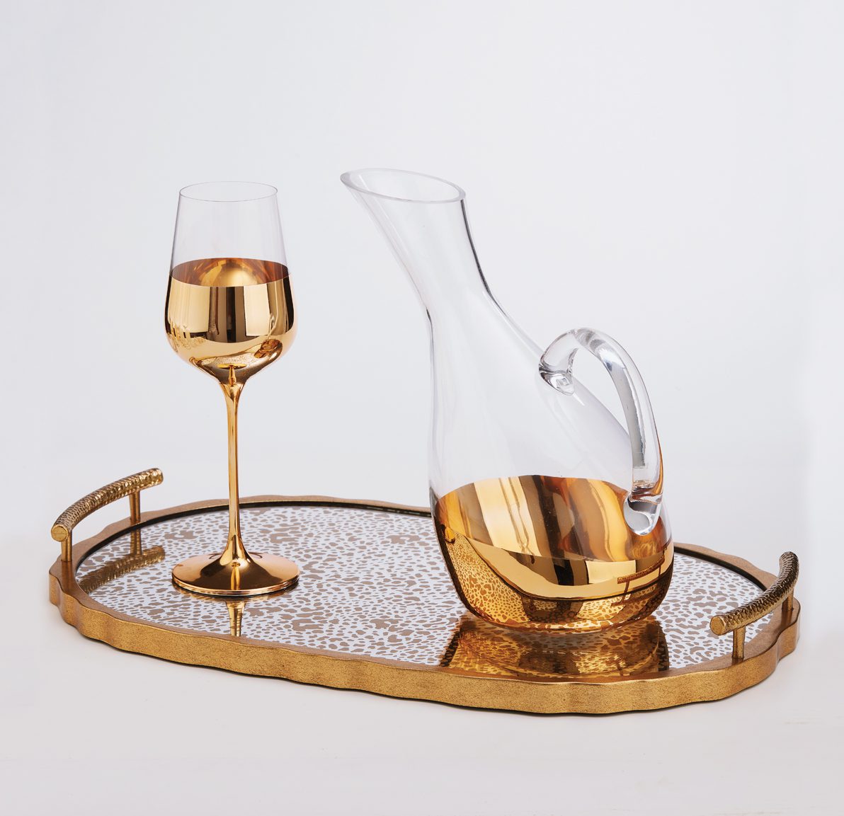 Σετ δίσκος ποτήρι και καράφα γάμου Σετ δίσκος ποτήρι και καράφα γάμου