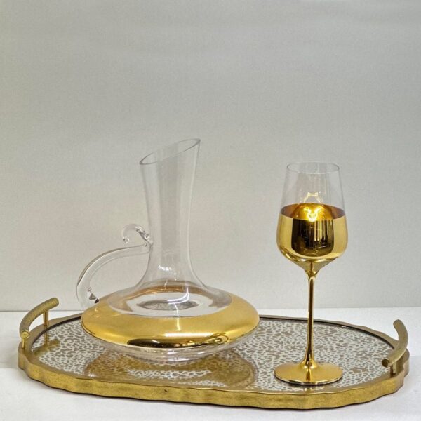 Σετ δίσκος ποτήρι και καράφα γάμου