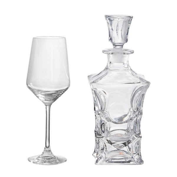 Σετ ποτήρι και καράφα γάμου κρυστάλλινα