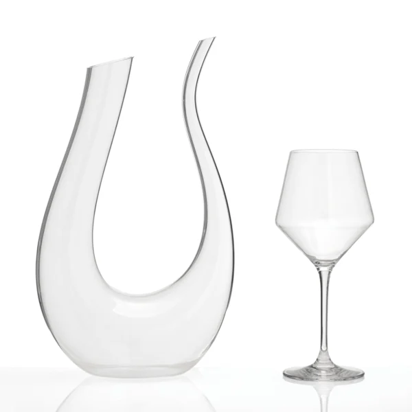 Κρυστάλλινο σετ ποτηριού και καράφας γάμου