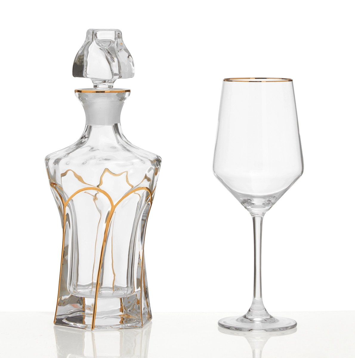 Σετ ποτηριού και καράφας γάμου Σετ ποτηριού και καράφας γάμου