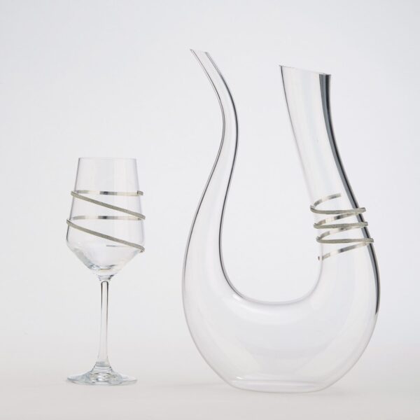 Σετ ποτηριού και καράφας γάμου από κρύσταλλο