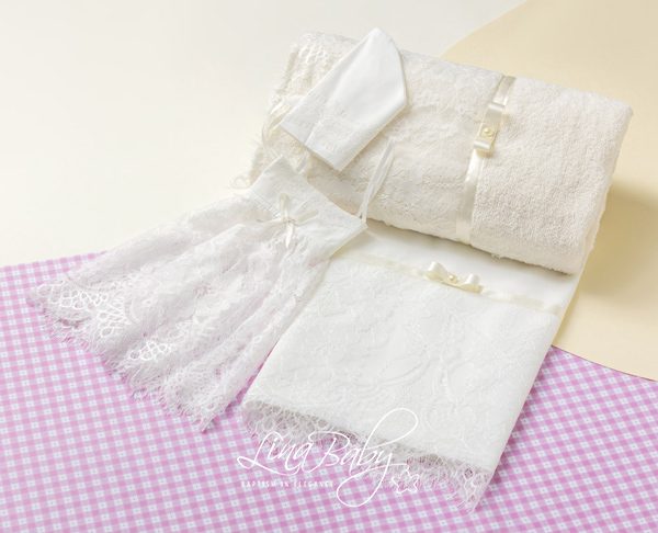 Set λαδόπανο βάπτισης Luxury ”Βεατρίκη/Beatrice”